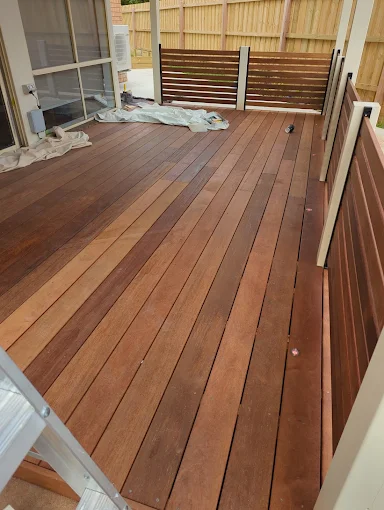 Melbourne Home Makeover timber decking installation detail